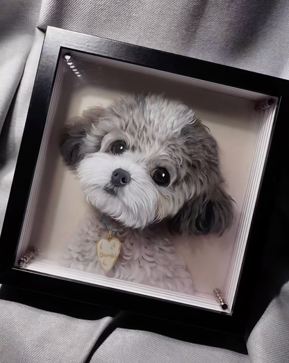 Hand-Painted Lifelike 3D Pet Portrait