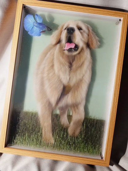Hand-Painted Lifelike 3D Pet Portrait