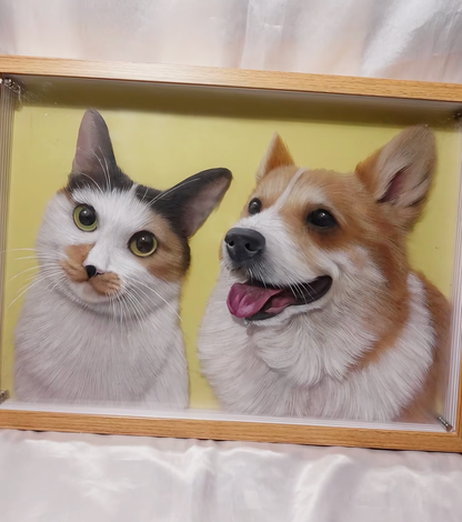 Hand-Painted Lifelike 3D Pet Portrait